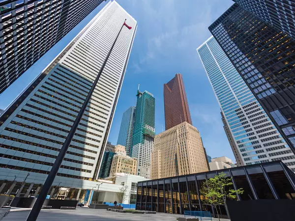 A set of office towers in Toronto's financial core.
