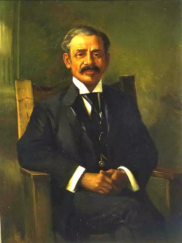 art photo of William Peyton Hubbard sitting in a chair