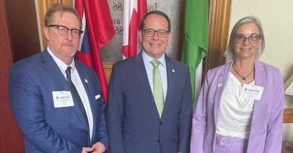 Mike Schreiner, Dave Bulmer and Suzanne Conquer