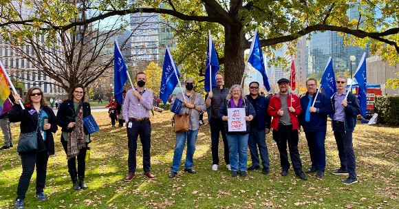 AMAPCEO activists and staff at the CUPE support rally
