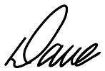 Dave Bulmer's signature 