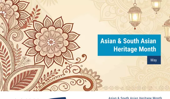 Image of South Asian pattern and lantern for Asian and South Asian Heritage Month in May