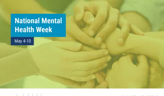 Image of hands together for National Mental Health Week
