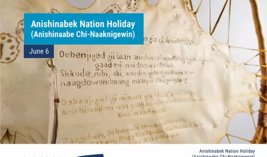 Image of social media poster for Anishinabek Nation Holiday