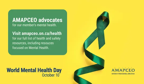 Image of banner for World Mental Health Day (October 10)