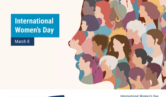 Banner for AMAPCEO website - International Women's Day - March 8