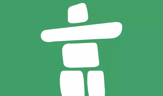 inukshuk on green background