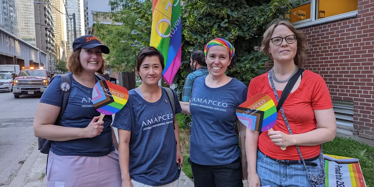 A group of AMAPCEO members at the 2022 Trans March
