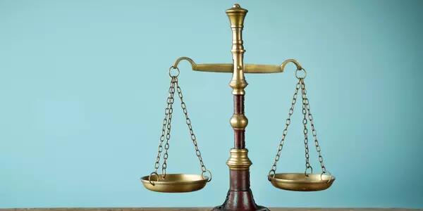 A set of scales of justice
