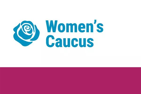 AMAPCEO Women's Caucus logo, which consists of a stylized rose