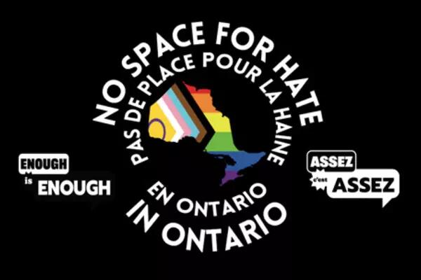 Image "No Space for Hate!" - counter-protest to show support for and stand in solidarity with the LGBTQ+ community