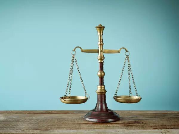 A set of scales of justice