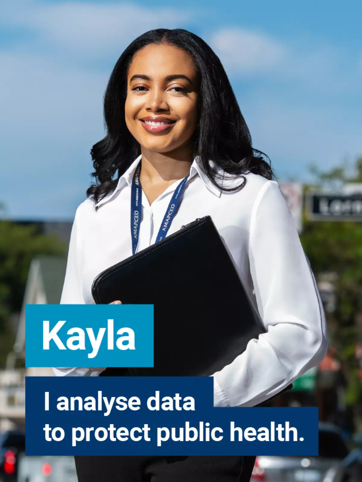 "Kayla - I analyze data to protect public health" AMAPCEO member Kayla, an epidemiologist 