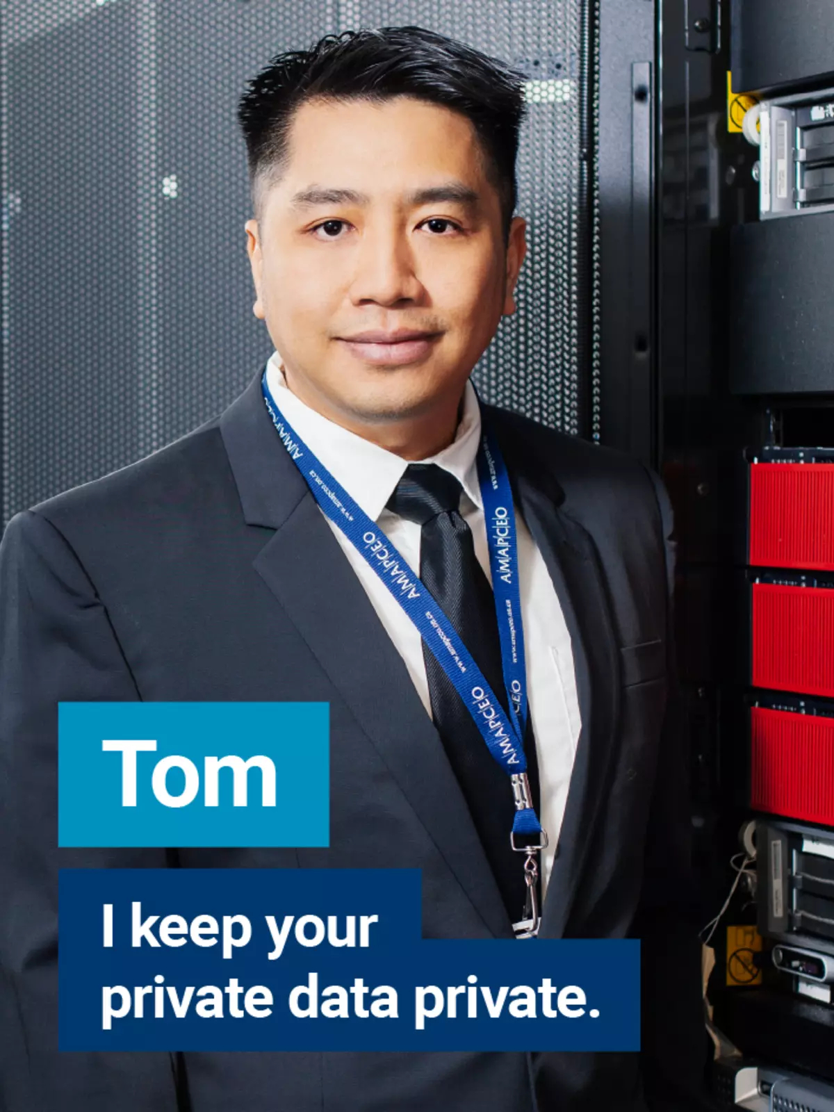 "Tom - I keep your private data private" AMAPCEO member Tom, a senior cyber security specialist
