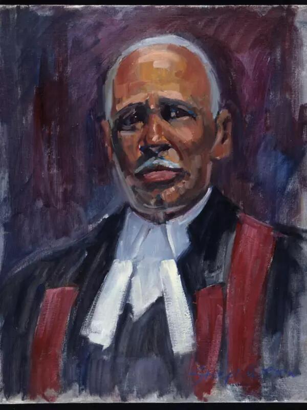 drawing of Stanley G. Grizzle in ceremonial courtroom robes