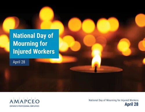 Image of candles to represent National Day of Mourning for Injured Workers - April 28
