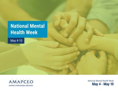 Image of hands together for National Mental Health Week