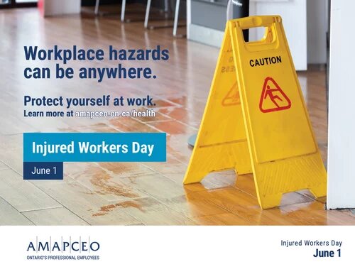 Image for Injured workers day poster for June 1