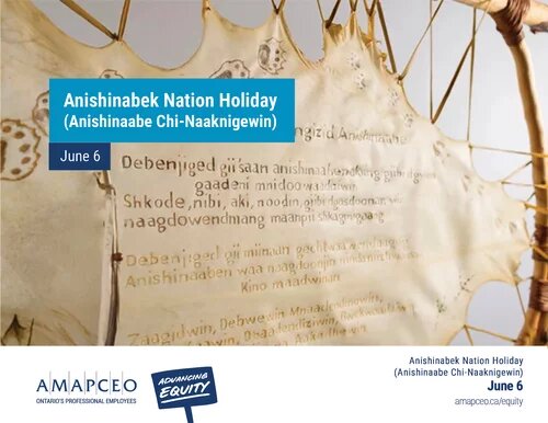 Image of social media poster for Anishinabek Nation Holiday
