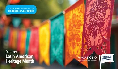 Image of banner for "October is Latin American Heritage Month"