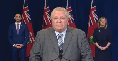 Doug Ford at a press conference