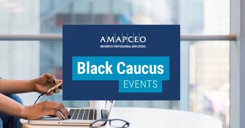 black caucus events with image of sometyping on a laptop