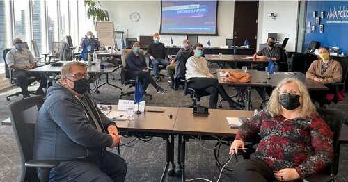 President Dave Bulmer and Vice-President Cynthia Watt meet with the BPS bargaining teams at the AMAPCEO Office.