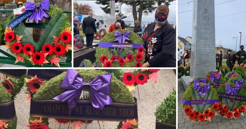 Composite photo of wreaths placed throughout Eastern District on Remembrance Day