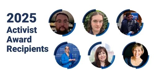 Image of banner for AMAPCEO Activist Award Recipients