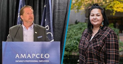 Image of President Dave Bulmer and Indigenous Circle Chair Maggie Kavanaugh