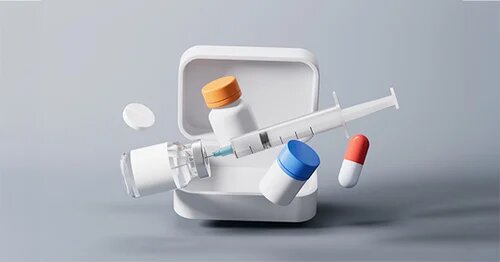 Image of prescription pills and injections