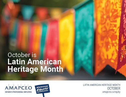 Image of banner for "October is Latin American Heritage Month"