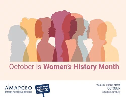 Image of banner for "October is Women's History Month"