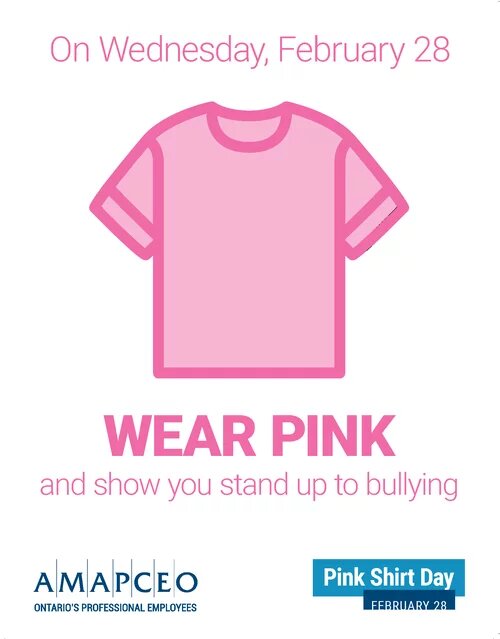 Pink Shirt Day AMAPCEO