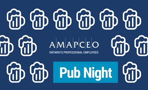 poster of beer mugs and text saying "Pub Night"