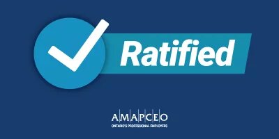 A checkmark and the word "Ratified"