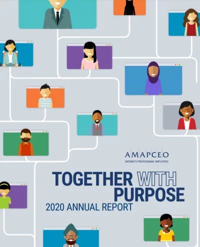 The cover of AMAPCEO's 2020 Annual Report