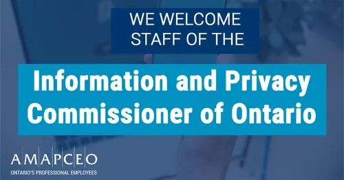Image of banner welcoming staff of the Information and Privacy Commissioner of Ontario