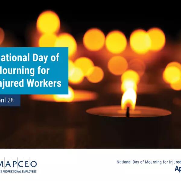Image of candles to represent National Day of Mourning for Injured Workers - April 28
