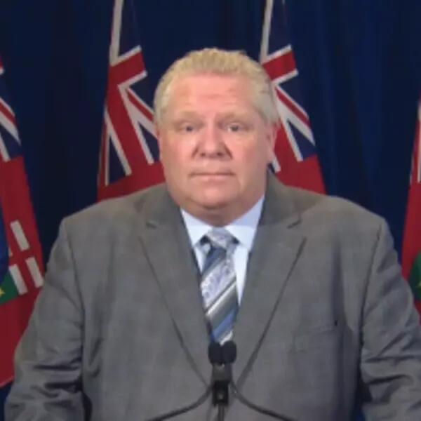 Doug Ford at a press conference