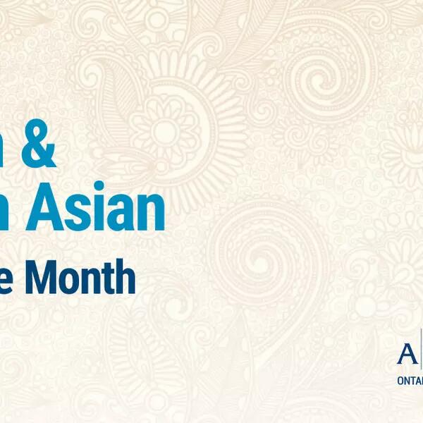poster with text "May is Asian & South Asian Heritage Month"
