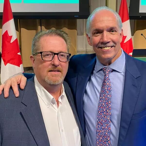 Dave Bulmer and former British Columbia Premier John Horgan