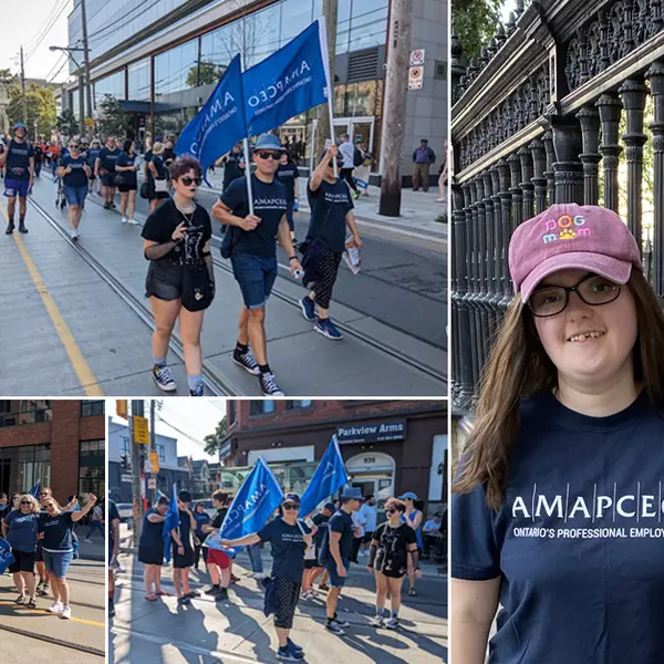 Collage of images from 2023 AMAPCEO Labour Day Parade