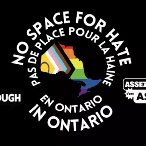 Image "No Space for Hate!" - counter-protest to show support for and stand in solidarity with the LGBTQ+ community
