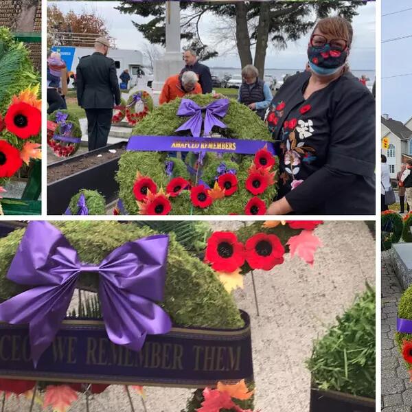 Composite photo of wreaths placed throughout Eastern District on Remembrance Day