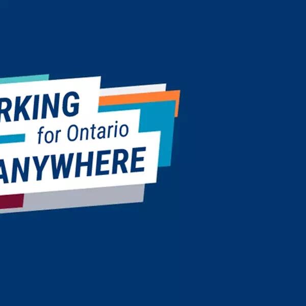 Image of Working for Ontario Anywhere Banner (Alternative Working Arrangement)