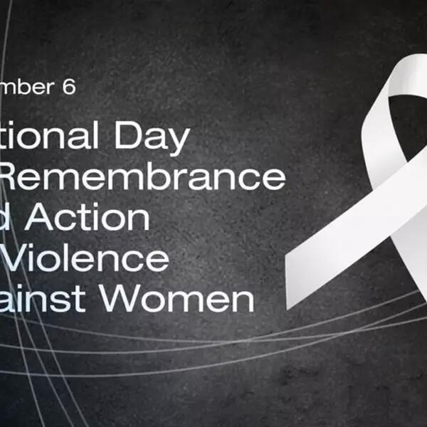 Image of banner for National Day of Remembrance and Action on Violence Against Women