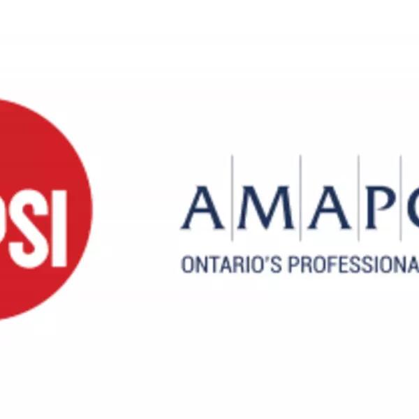 The Public Services International logo next to the AMAPCEO logo